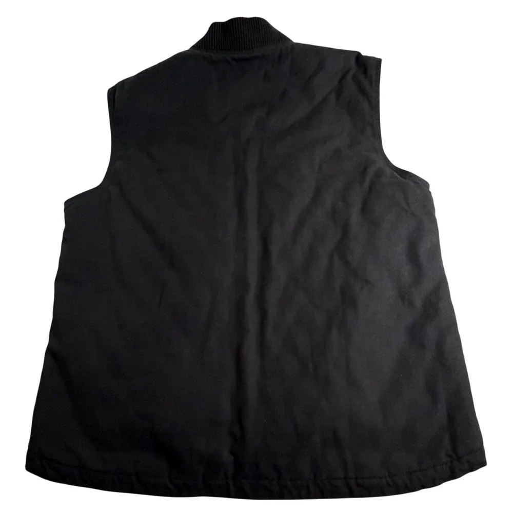 Venado Heavy Canvas Utility Work Vest Quilted Black Ranch Heritage XL, rugged